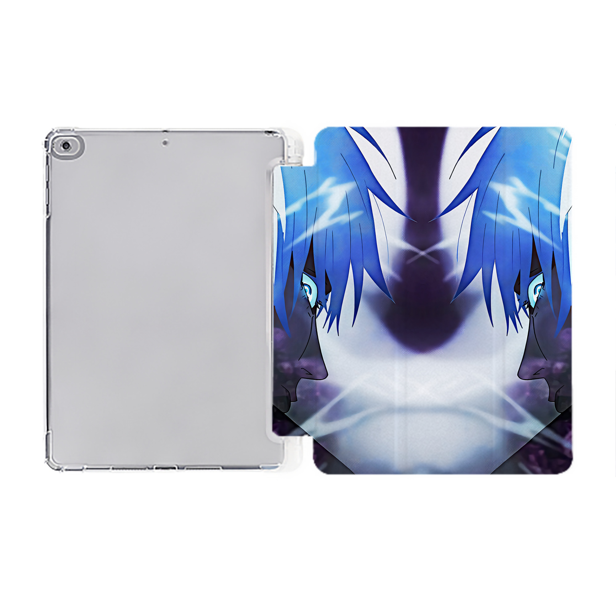 （画像用） 呪術廻戦 Jujutsu Kaisen IPad ケース ペン収納付き 三つ折りスタンド PUレザー×シリコン 対応機種9.5/10.5/10.9インチ